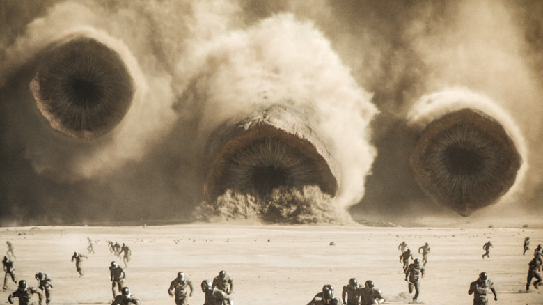 Dune: Part Two, sandworms