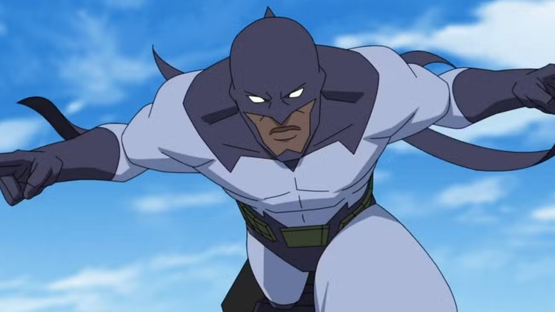 Darkwing wearing his costume in Invincible