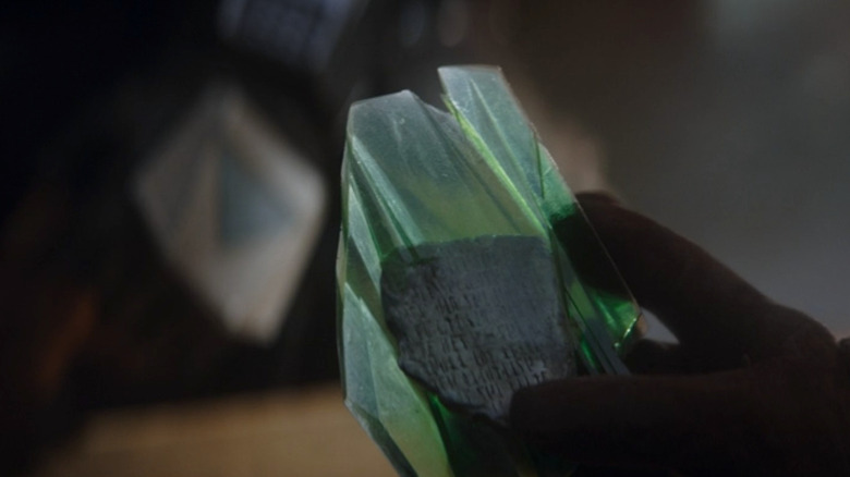 The crystal from Mandalore from The Mandalorian season 3, episode 1