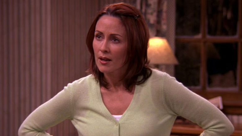 Patricia Heaton as Debra Barone looks annoyed on Everybody Loves Raymond