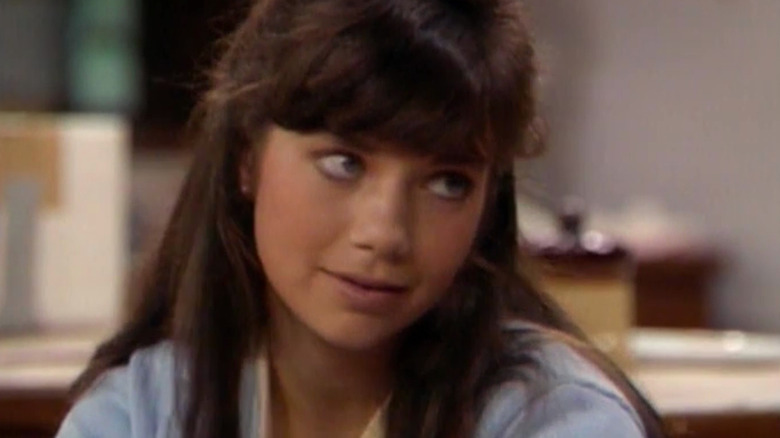 Mallory Keaton looking smug in Family Ties