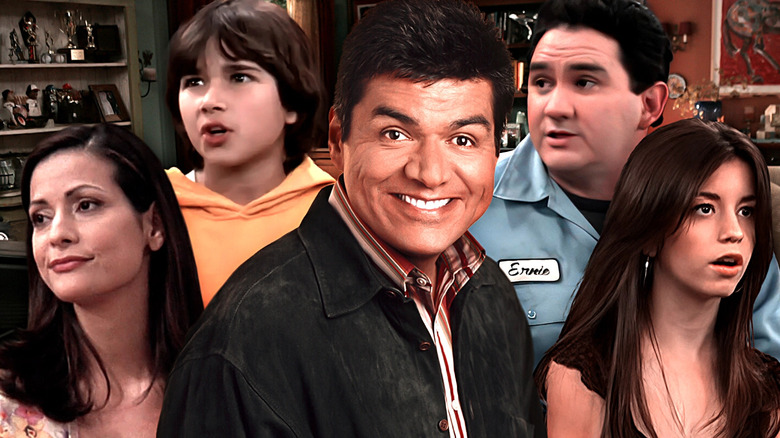 Constance Marie, Luis Armand Garcia, George Lopez, Valente Rodriguez, and Masiela Lusha as Angie, Max, George, Ernie, and Carmen from The George Lopez Show