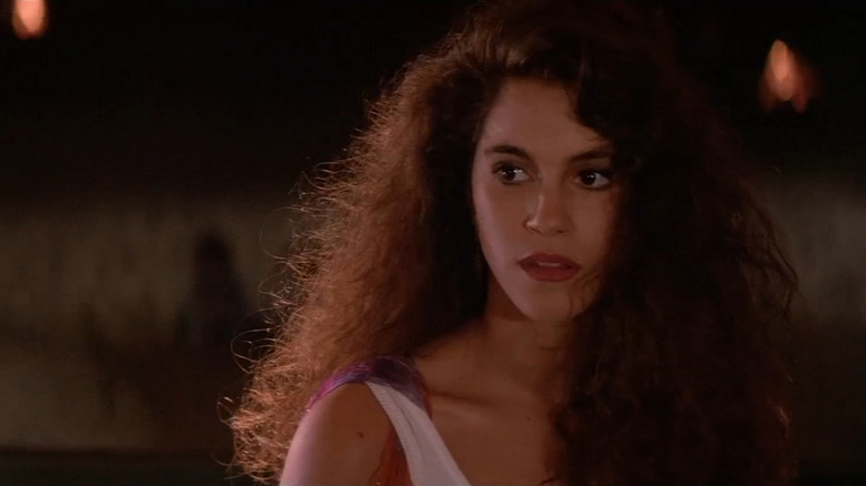 Star (Jami Gertz) scared in The Lost Boys