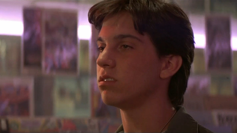 Alan (Jamison Newlander) at comic book store in The Lost Boys