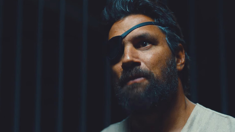 Manu Bennett as Deathstroke, unmasked on Arrow