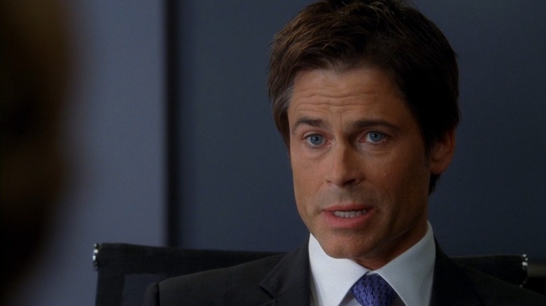 Rob Lowe as Robert McAllister on Brothers & Sisters, in a suit in a boardroom