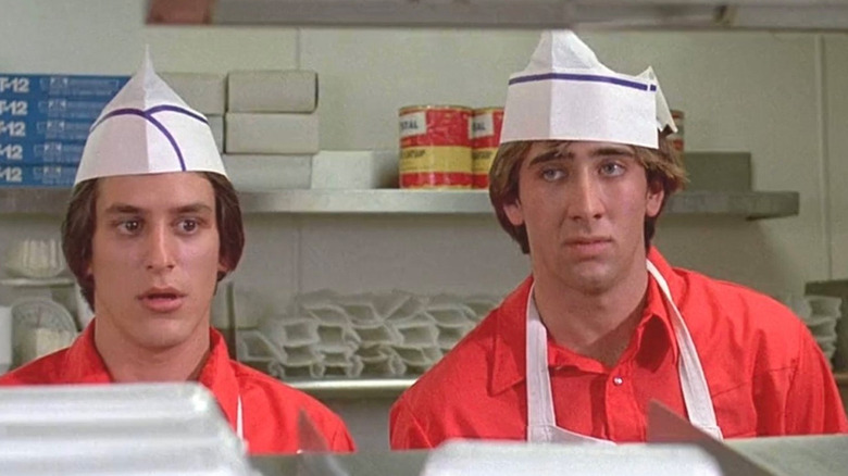 Nicolas Cage as Brad's Bud, frowning in Fast Times at Ridgemont High