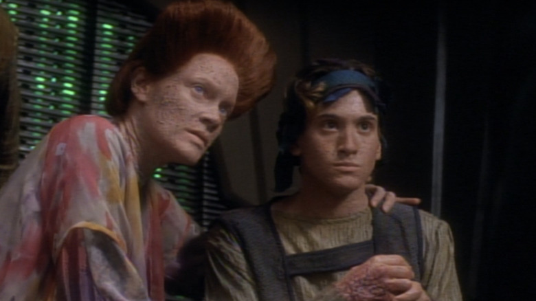 Andrew Koenig as an alien being in Star Trek: Deep Space Nine