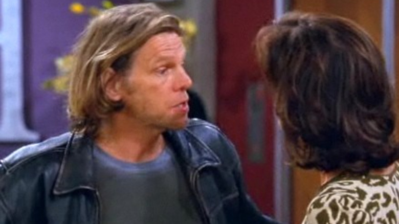 Simon Templeman as Simon talking to Wendie Malick as Nina on Just Shoot Me!
