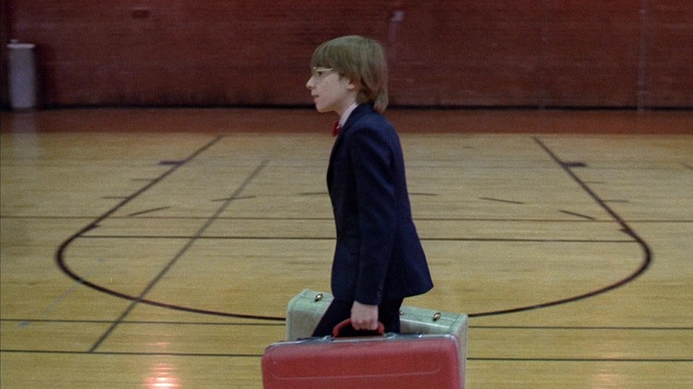 Andrew Cassese as Wormser, after being dropped off by his parents, in Revenge of the Nerds