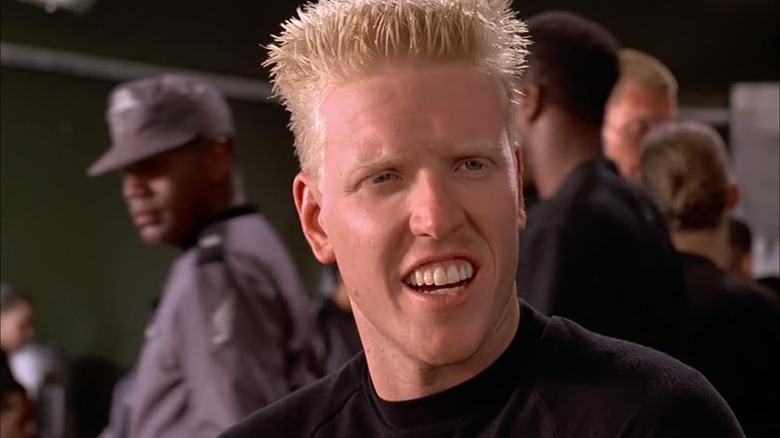 Jake Busey as Ace Levy smiling in Starship Troopers