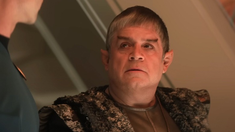 Doug (Patton Oswalt) shows concern in Star Trek: Strange New Worlds