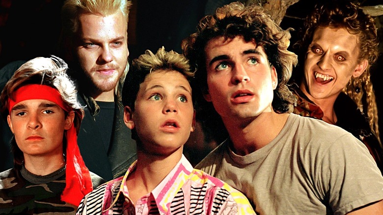 Corey Haim, Corey Feldman, Kiefer Sutherland, Alex Winter, and Jason Patric, all from The Lost Boys.