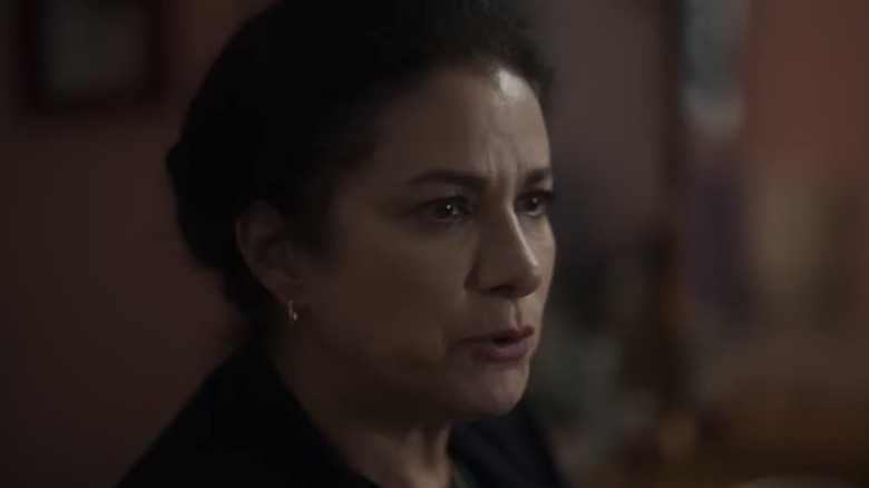 Saundra Santiago as Aymee Parla, appearing upset in Rare Objects