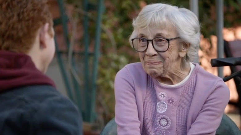 Gigi (Ann Morgan Guilbert) talks to Tyler Hughes (Niall Cunningham)