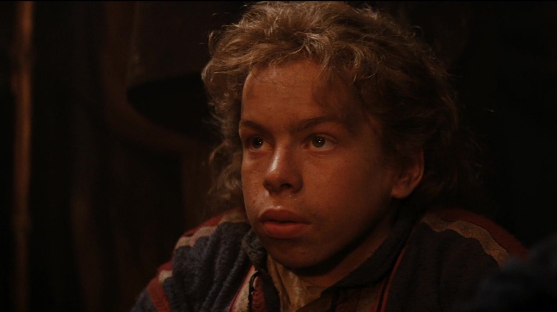 Warwick Davis as Willow prepares to confront Queen Bavmorda
