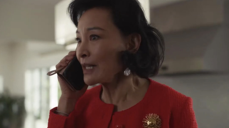Joan Chen as  May Chen on the phone in the remake of The Wedding Banquet