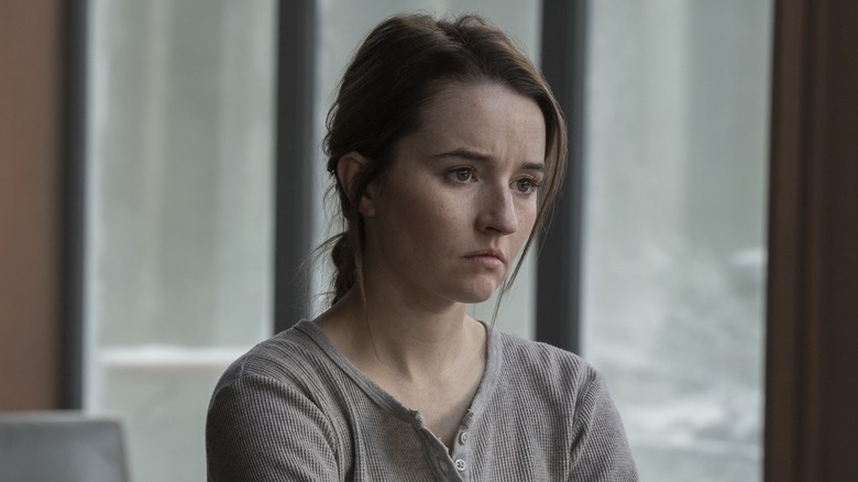 Abby standing with her arms in The Last of Us