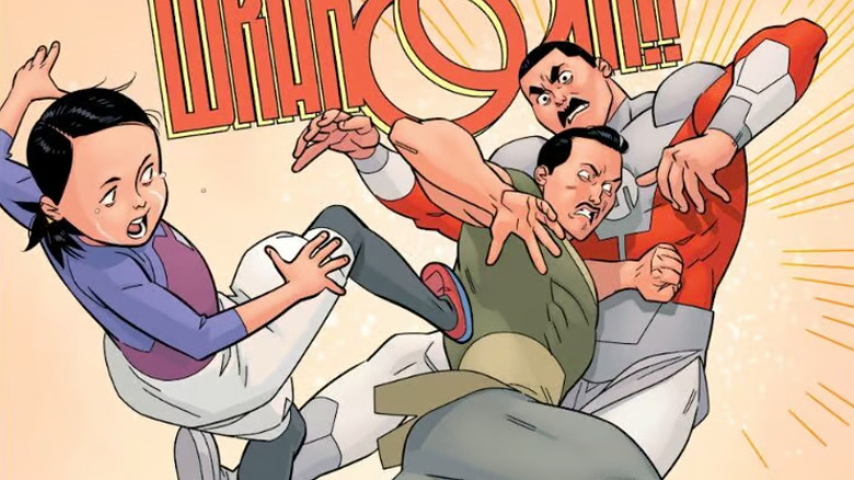 Oliver Grayson tackles Thragg in Invincible