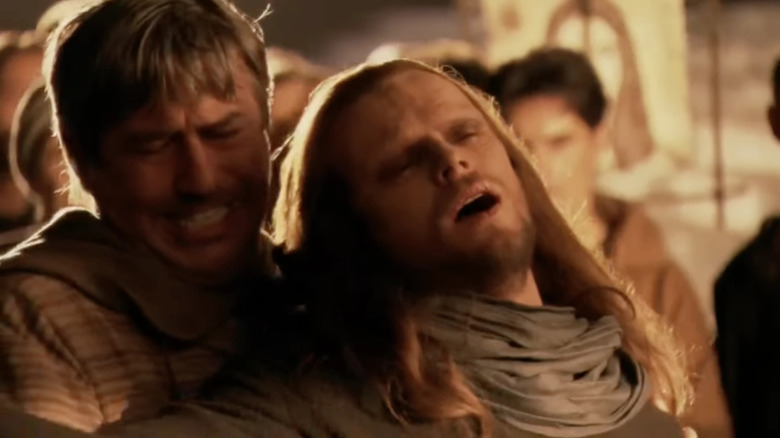 The preacher is stabbed in children of Dune