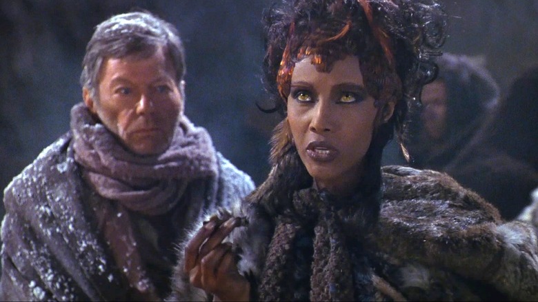 Martia and Dr. McCoy in a Klingon prison mine in Star Trek VI: The Undiscovered Country