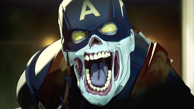 Zombie Captain America screaming in "What If...?"