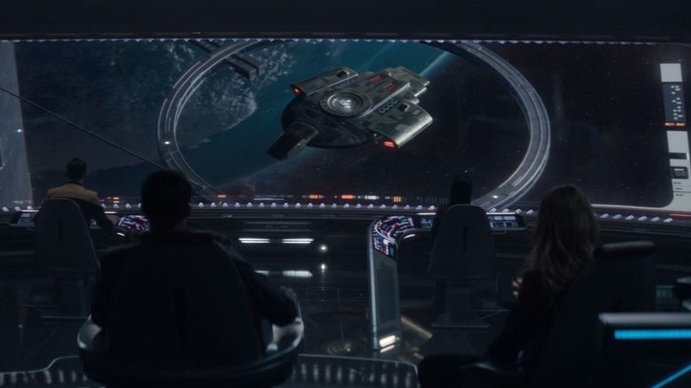 The USS Defiant at a fleet museum on Star Trek: Picard