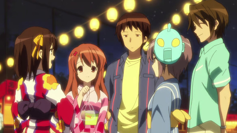 Haruhi Suzumiya, Mikuru Asahina, Kyon, Yuki Nagato, Itsuki Koizimi