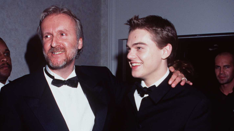 James Cameron and Leonardo DiCaprio together