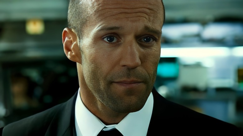 Frank Martin with an empty expression in the transporter 2