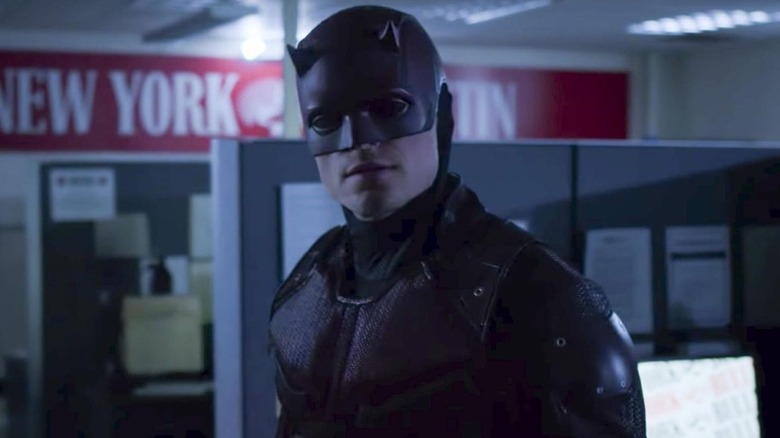 Wilson Bethel's Benjamin Poindexter wearing the Daredevil suit on Daredevil