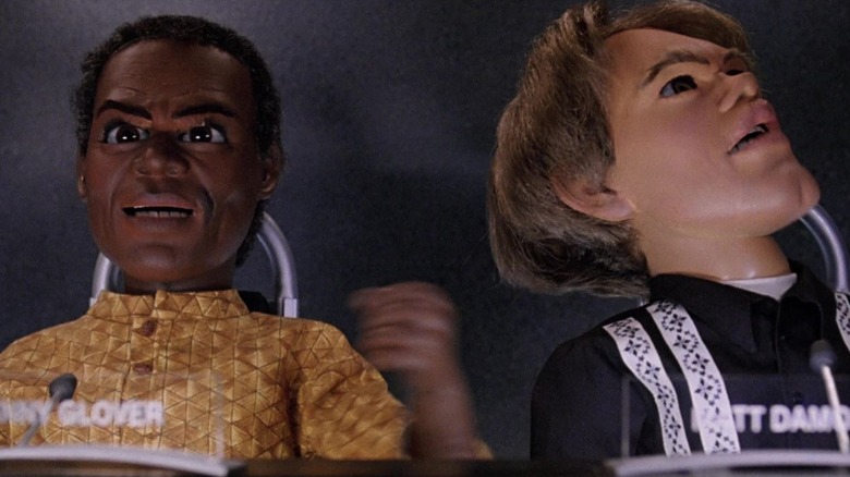 Puppets of Danny Glover and Matt Damon from Team America: World Police
