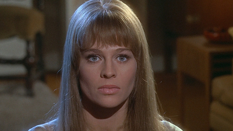 Julie Christie as Linda Montag (or maybe Clarisse?) staring in alarm in Fahrenheit 451 (1966)