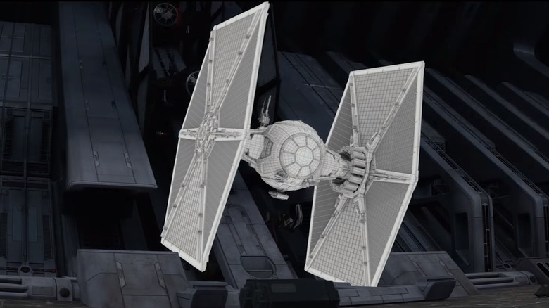 Force Awakens Tie Fighter before CGI 