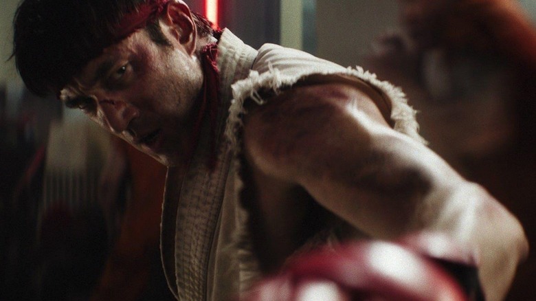 Andrew Koji as Ryu with his gloves on ready to fight in Street Fighter (2026)