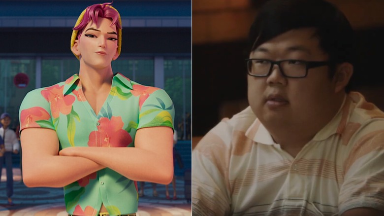 A side by side image of Abby Saja from KPop Demon Hunters and SungWon Cho as Ritchie Cheung from BlackBerry