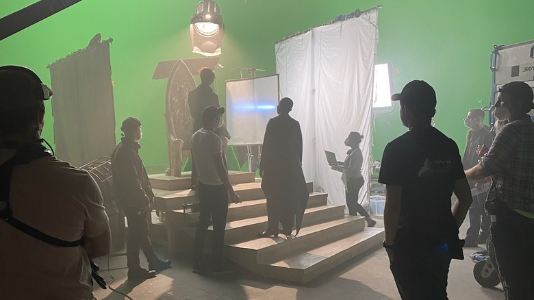 Film crew in Dream Throne Room