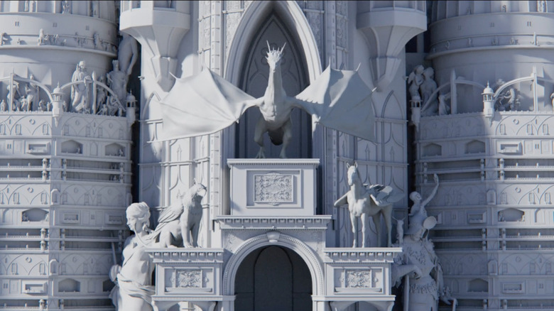 Unfinished CGI still of Dream's Palace