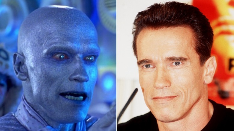 Arnold Schwarzenegger Mr. Freeze makeup