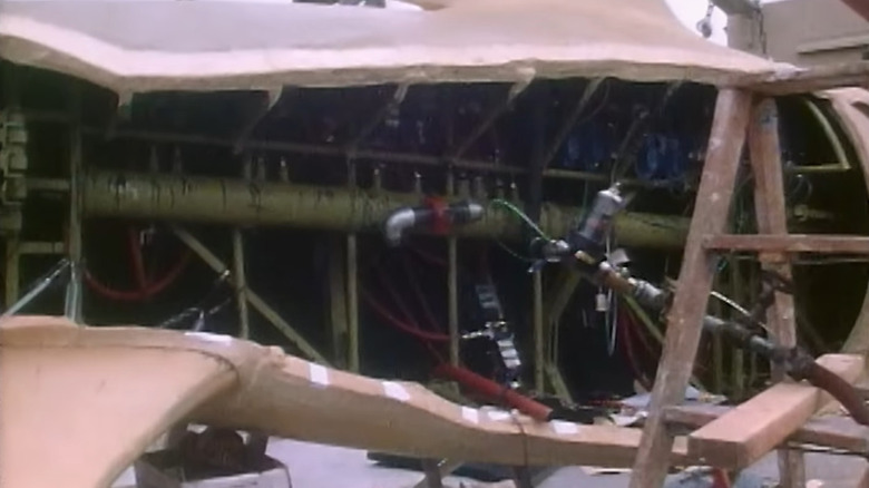 Inside Jaws shark animatronic