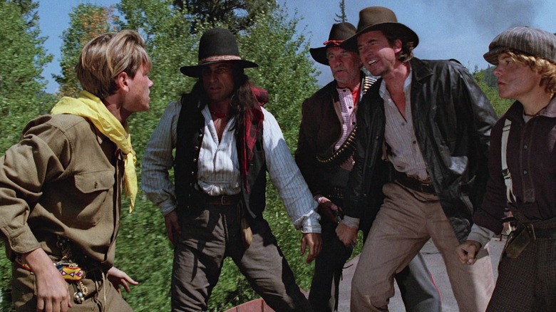 Young Indy facing Fedora and a group of toughs in Indiana Jones and the Last Crusade