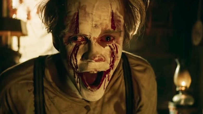 Human Pennywise cuts on face