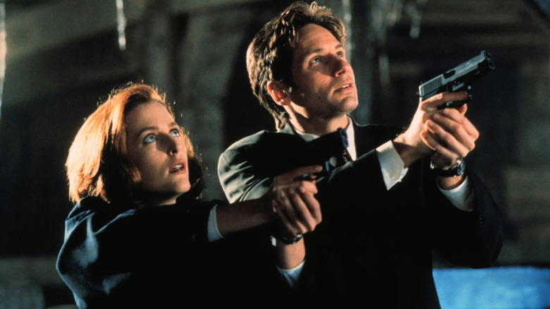 Gillian Anderson and David Duchovny in X-Files