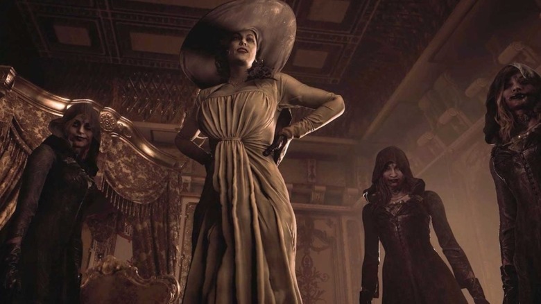 Lady Alcina Dimitrescu and her daughters in Resident Evil: Village