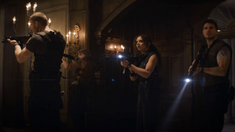 Albert Wesker, Jill Valentine, and Chris Redfield in Welcome to Raccoon City