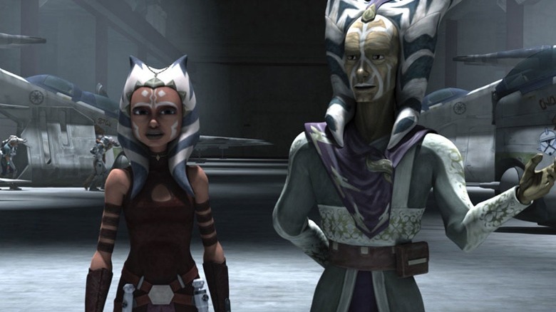 Ahsoka Tano with Togruta in The Clone Wars