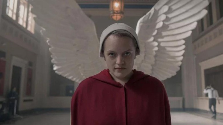 Elisabeth Moss as June/Offred in The Handmaid's Tale