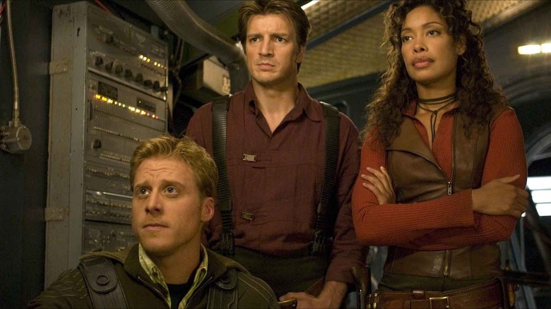 Wash, Mal, and Zoe in the cockpit