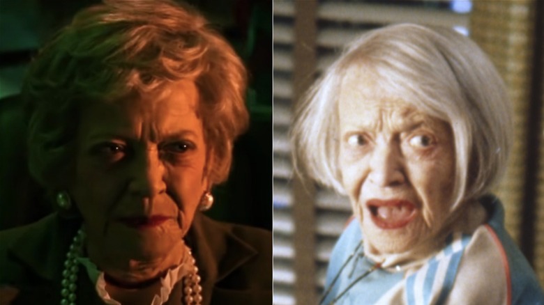 Sylvia Sydney in Beetlejuice and in 1996's Mars Attacks!