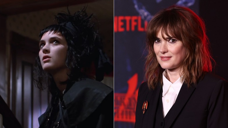 Winona Ryder in Beetlejuice and in 2022